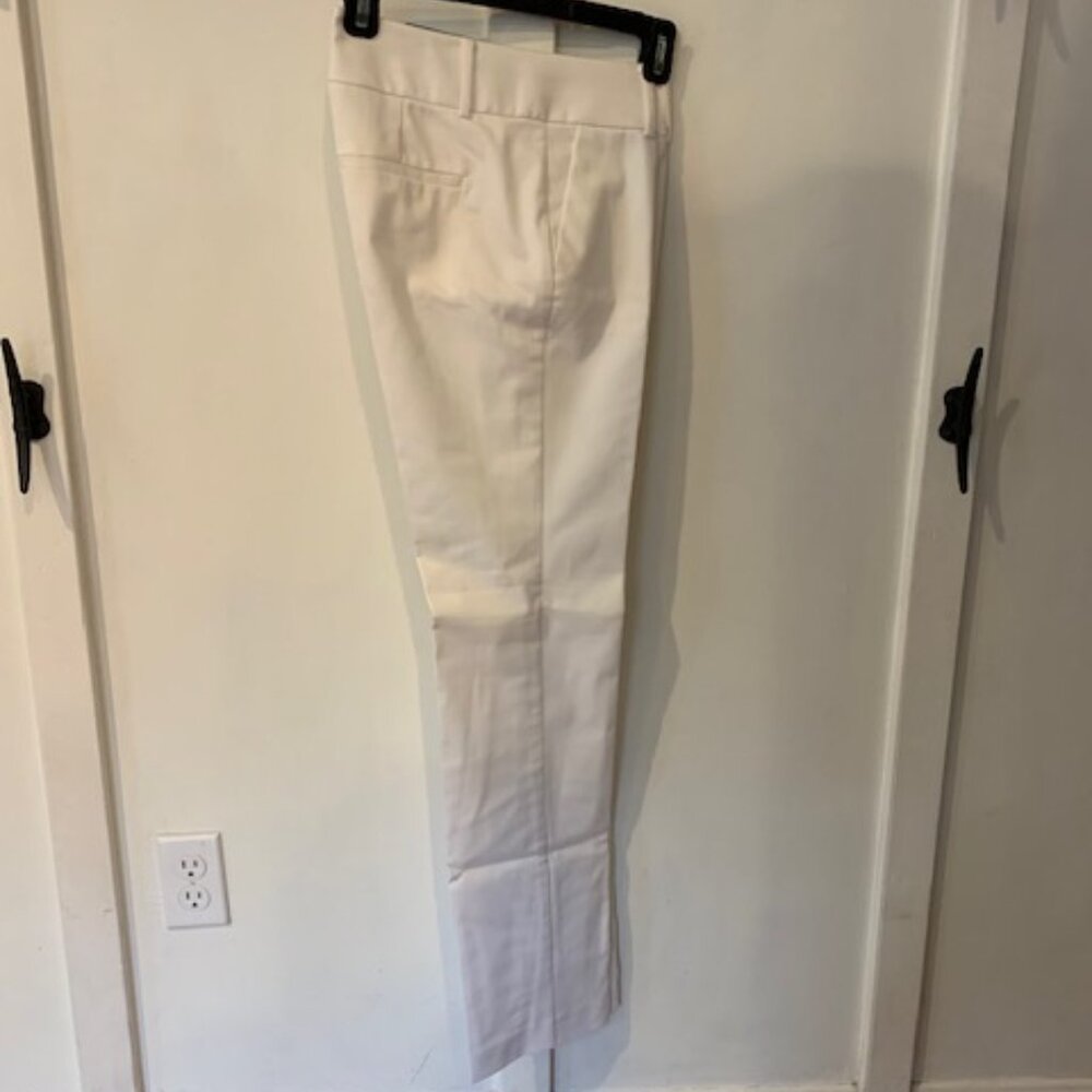 Ann Taylor Signature Fit Stretch Cotton Trousers White size 0